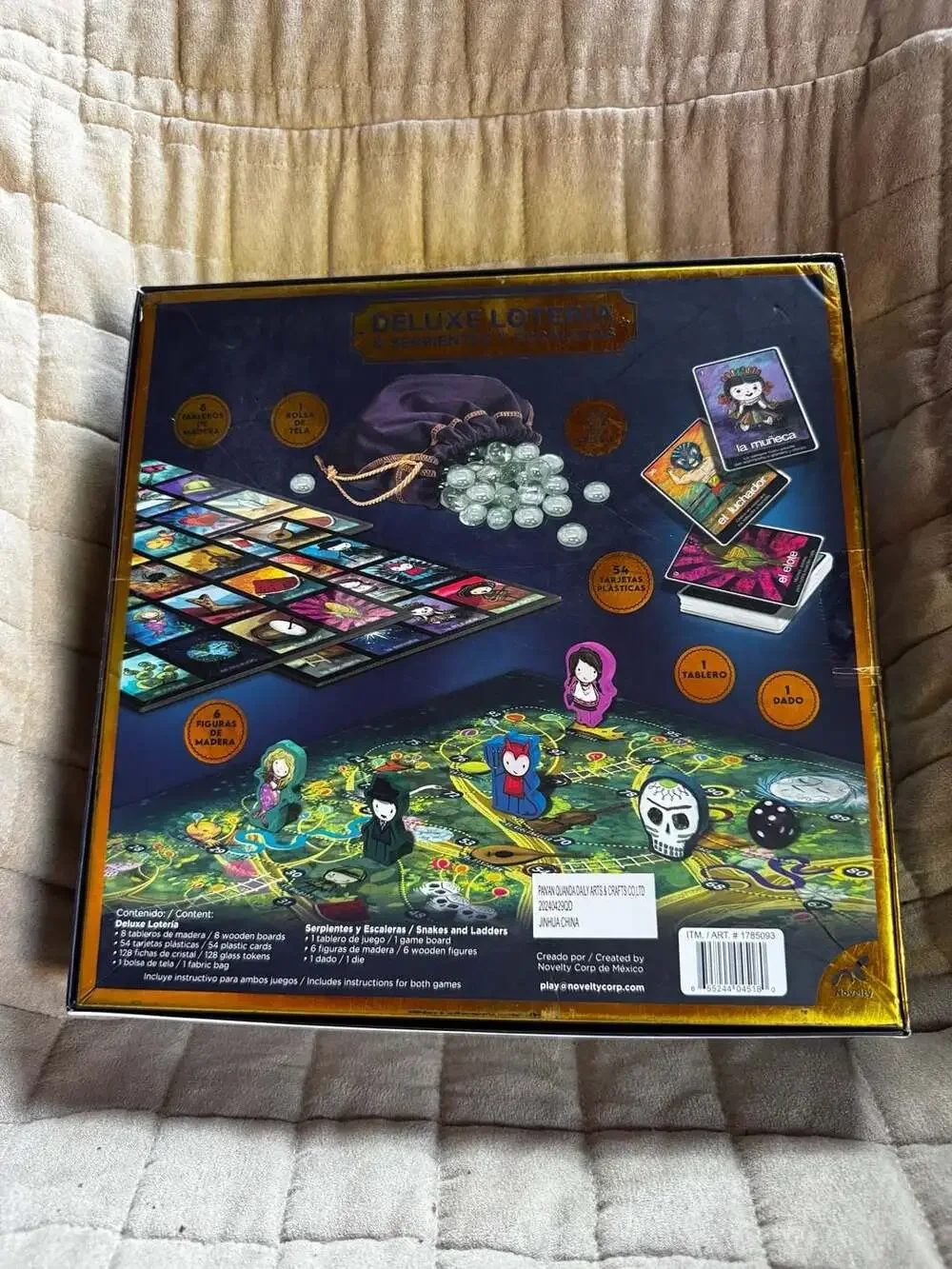 Novelty Deluxe Loteria & Serpientes Y Escaleras Mexican Family Board Game Set